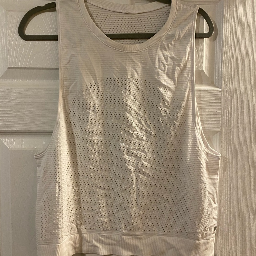 Lululemon White Muscle Tank